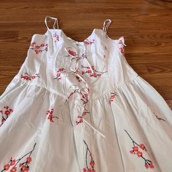 NAYA REA white cherry midi Summer sundress  MILANA DRESS size 16 - Picture 10 of 12